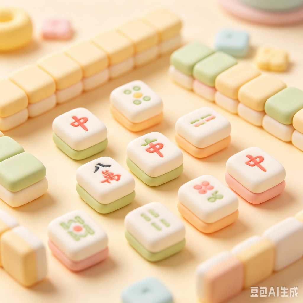 gradient blue mahjong tiles